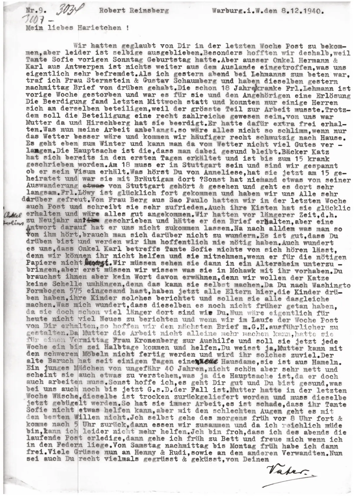 Brief Nr. 09 Seite 1 von 2