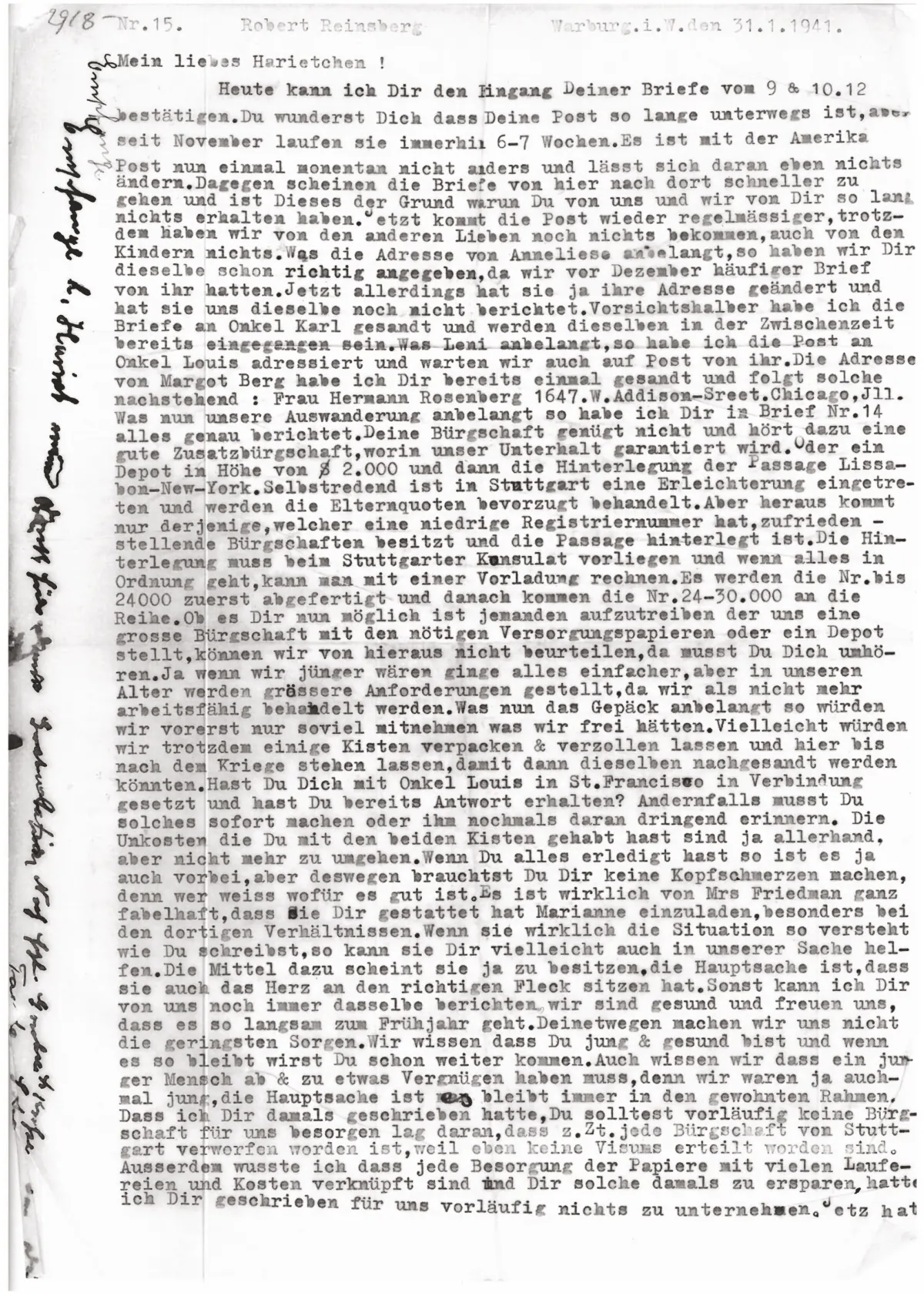 Brief Nr. 15 Seite 1 von 3