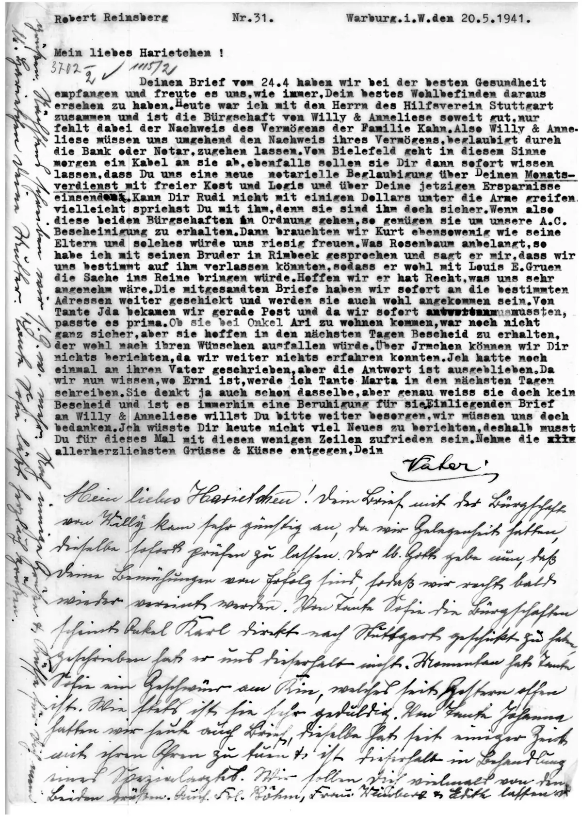 Brief Nr. 31 Seite 1 von 1