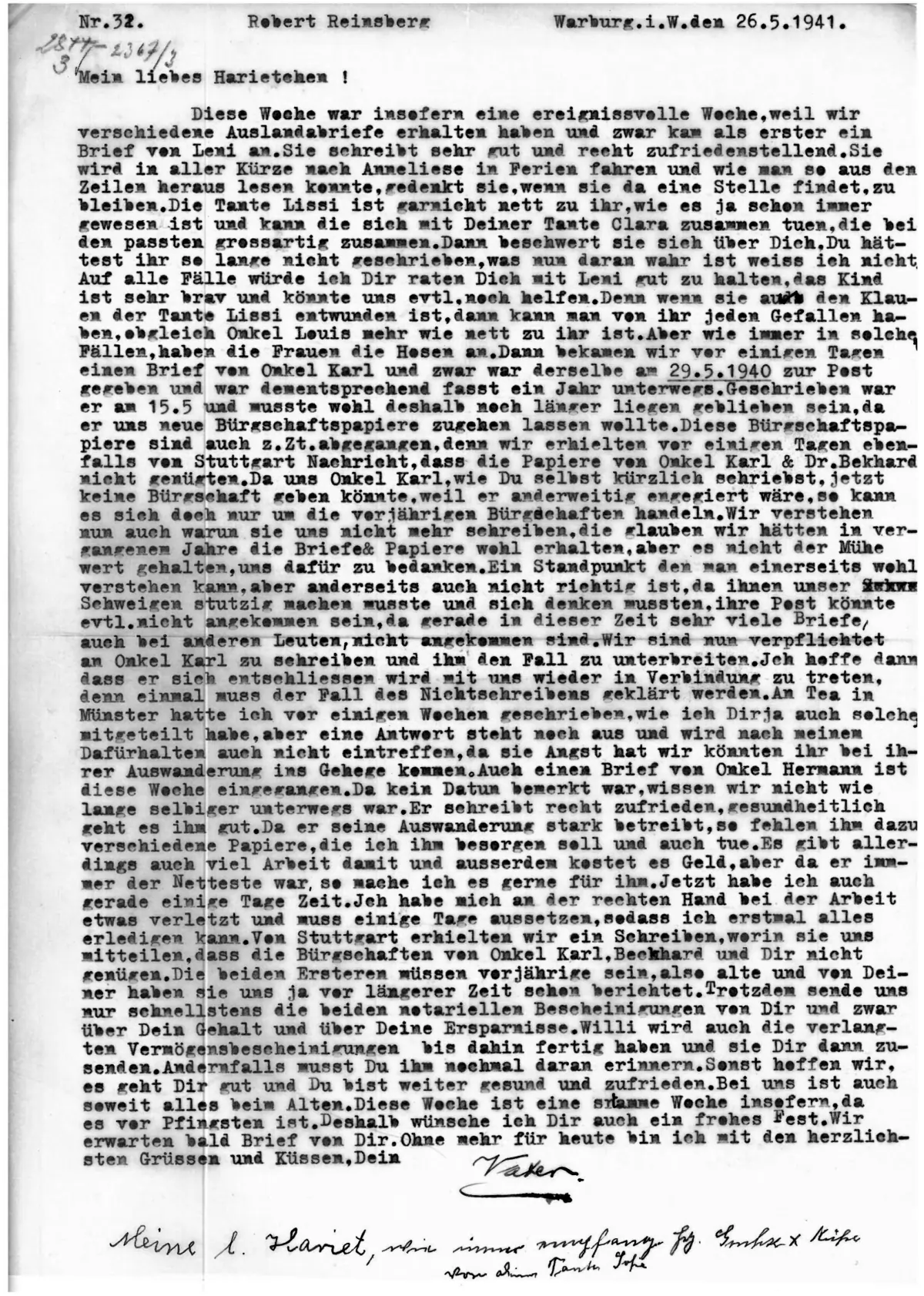 Brief Nr. 32 Seite 1 von 3