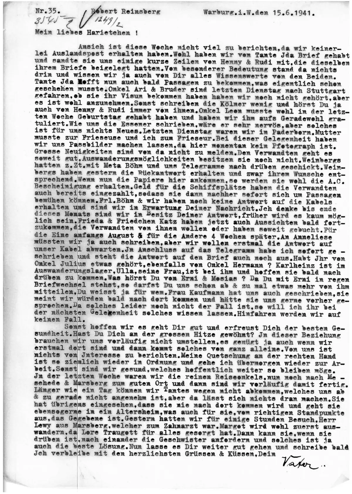 Brief Nr. 35 Seite 1 von 2