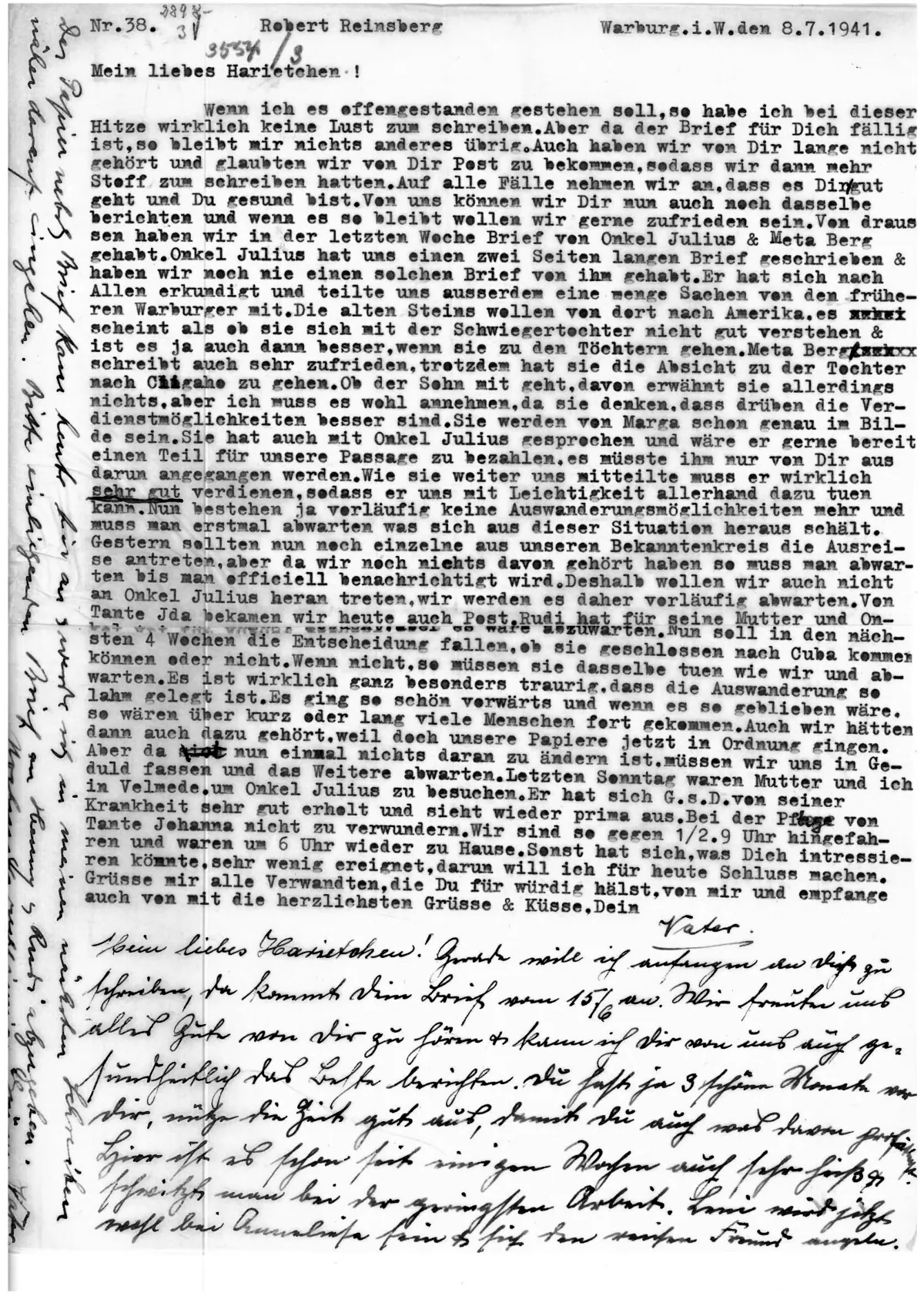 Brief Nr. 38 Seite 1 von 2